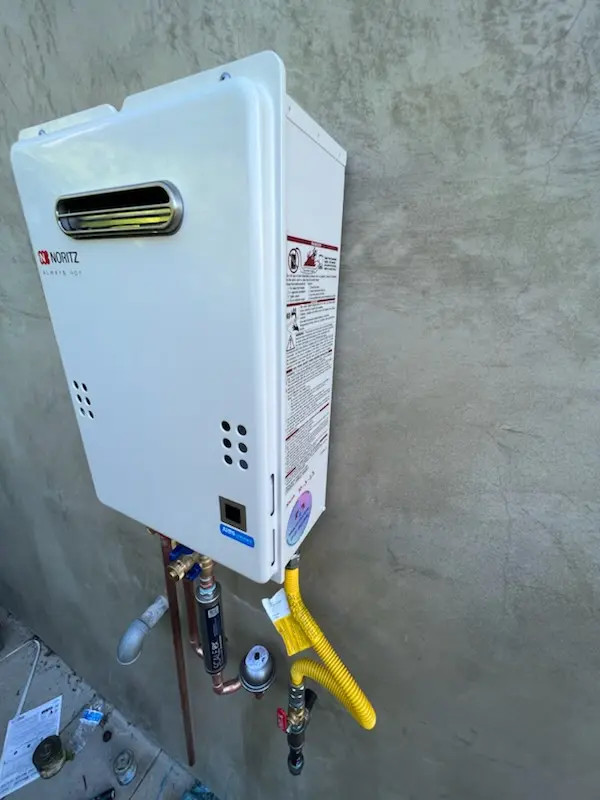 Tankless water heater installation for Whitackers Court homes